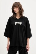 Barrow t-shirt bawełniany kolor czarny wzorzysty F5BWUATH044