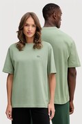 Lacoste tricou din bumbac culoarea verde, uni, TH7744