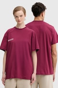 Pangaia t-shirt bawełniany kolor bordowy z nadrukiem 10000287