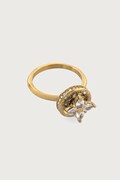 Guess pierścionek damski ze stali nierdzewnej SPINNING BLOOM JUBR06.464JW