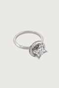 Guess pierścionek damski ze stali nierdzewnej SPINNING BLOOM JUBR06.464JW