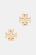 Tory Burch kolczyki damskie ze stali nierdzewnej emalia Icon 177397