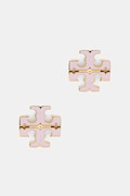 Tory Burch kolczyki damskie ze stali nierdzewnej emalia Icon 177397