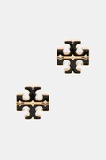 Tory Burch kolczyki damskie ze stali nierdzewnej emalia Icon 177397