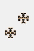Tory Burch kolczyki damskie ze stali nierdzewnej emalia Icon 177397