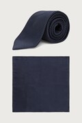 BOSS zestaw krawat i poszetka męski z jedwabiem H-SET TIE-PKT SQ granatowy 50573332