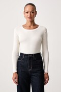 Mos Mosh longsleeve damski z modalem beżowy 180760