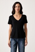 Morgan tricou basic pentru femei cu vâscoză negru