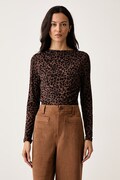 DKNY longsleeve damski brązowy DJ6T1825