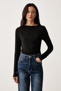DKNY longsleeve damski czarny DJ6T1825