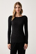 Triumph longsleeve piżamowy damski z modalem czarny 10229205