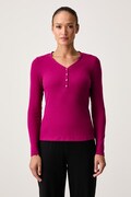 Triumph longsleeve piżamowy damski z wiskozą różowy 10225031