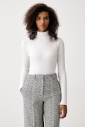 HUGO longsleeve damski bawełniany z elastanem Driza_4 biały 50571245