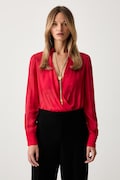 Elisabetta Franchi body damskie z wiskozy czerwone gładkie CB00966E2