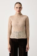 Twinset sweter damski z bawełną beżowy 262TF3031