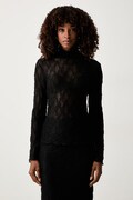 Twinset bluza ženska čipkasta črna 262LI2NBB
