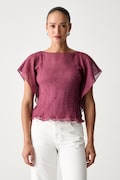 BOSS bluza za žene Bacope crvena bez uzorka 50567489