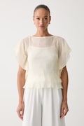 BOSS bluza za žene Bacope bež bez uzorka 50567489