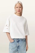 AllSaints T-shirt oversize damski bawełniany LOLA biały W113JE