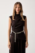 Marciano by Guess μπλούζα Γυναικεία KAMILA καφέ απλή G6YH15 W3206