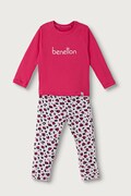 United Colors of Benetton piżama dwuczęściowa dziecięca z bawełną niebieska 3G680P0A6