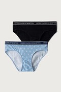 United Colors of Benetton figi dziecięce bawełniane z elastanem 2-pack niebieskie 3G680S03G