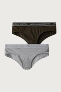 United Colors of Benetton figi dziecięce bawełniane z elastanem 2-pack szare 3G680S03G