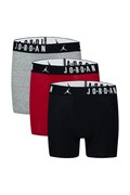 Jordan bokserki dziecięce bawełniane z elastanem 3-pack czerwone 9J0633