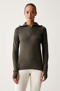 Devold longsleeve funkcyjny damski wełniany Expedition Merino zielony PDGO.155.244.A