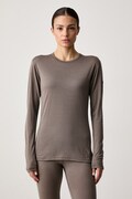 Devold longsleeve funkcyjny damski wełniany Breeze Merino brązowy PDGO.180.286.A