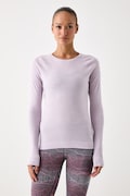 Smartwool longsleeve funkcyjny damski z wełny merino fioletowy SW016370R111