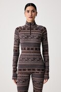 Smartwool longsleeve termoaktywny damski z wełny merino brązowy SW002829R351