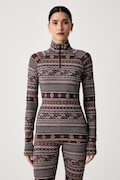 Smartwool longsleeve termoaktywny damski z wełny merino brązowy SW002829R351