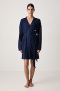 Polo Ralph Lauren szlafrok damski z bawełną granatowy 4P0780