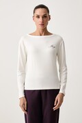 HUGO longsleeve piżamowy damski z modalem CASUAL LS-SHIRT beżowy 50570156