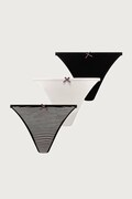 Tommy Hilfiger stringi damskie z bawełną 2-pack czarne UW0UW06666