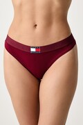 Tommy Hilfiger tanga női pamut elasztánnal burgundia UW0UW06682
