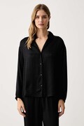 BOSS pižamna srajca ženska viskozna B Monogram_Shirt VN črna 50570996