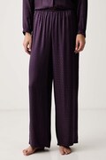 BOSS spodnji del pižame ženski viskozen B Monogram_Pants TW vijoličen 50570988