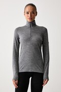 Icebreaker longsleeve termoaktywny damski z wełny merino 200 Oasis szary IBB043800131