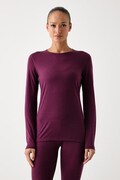 Icebreaker longsleeve funkcyjny damski z wełny merino 200 Oasis fioletowy IB1043750PB1