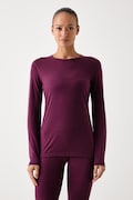 Icebreaker longsleeve funkcyjny damski z wełny merino 200 Oasis fioletowy IB1043750PB1