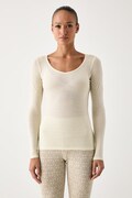 Icebreaker longsleeve funkcyjny damski z wełną merino Siren żółty IB1031940001