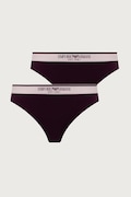 Emporio Armani Underwear stringi damskie bawełniane z elastanem 2-pack fioletowe EW005197 AF27298