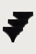 United Colors of Benetton majtki damskie z bawełną 3-pack czarne 3XCM1S034