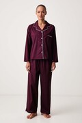 United Colors of Benetton dvoudílné pyžamo dámské bavlněné burgundské 47QP3P015
