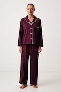 United Colors of Benetton dvoudílné pyžamo dámské bavlněné burgundské 47QP3P015