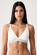 United Colors of Benetton biustonosz trójkątny z bawełną beżowy 3G681R02H
