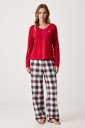Lauren Ralph Lauren piżama dwuczęściowa damska czerwona ILN72552F