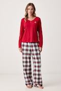 Lauren Ralph Lauren piżama dwuczęściowa damska czerwona ILN72552F